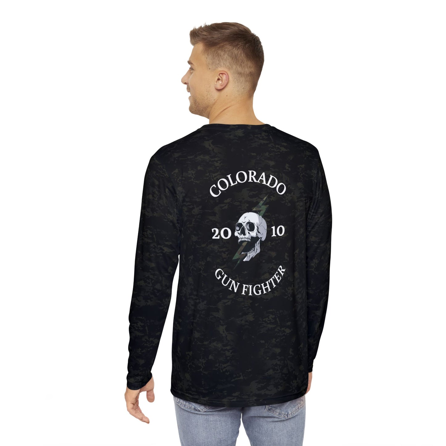 CGF Black Multicam Men's Long Sleeve Shirt (AOP)