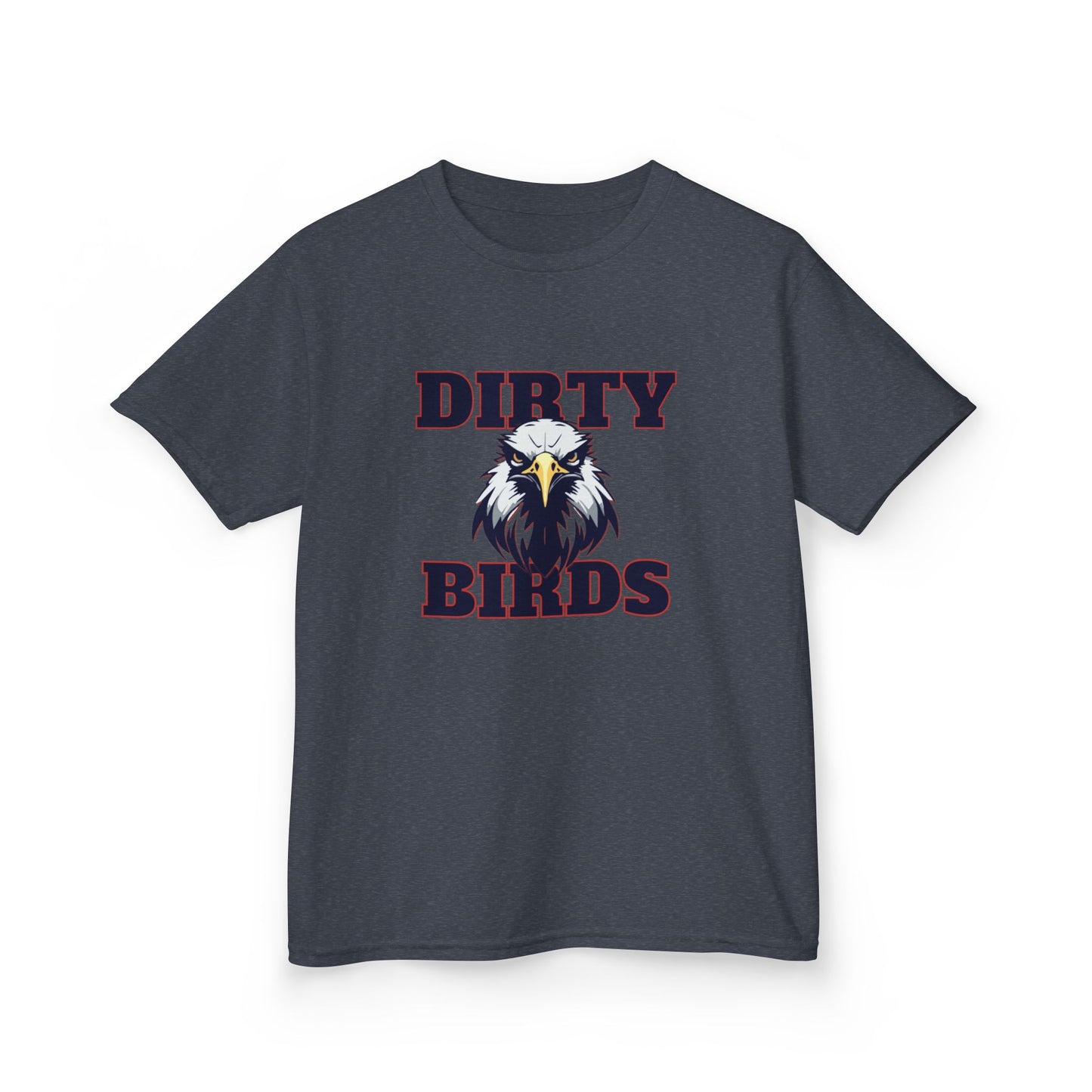 Kids Heavy Cotton™ Tee - Dirty Birds Design for Young Sports Fans