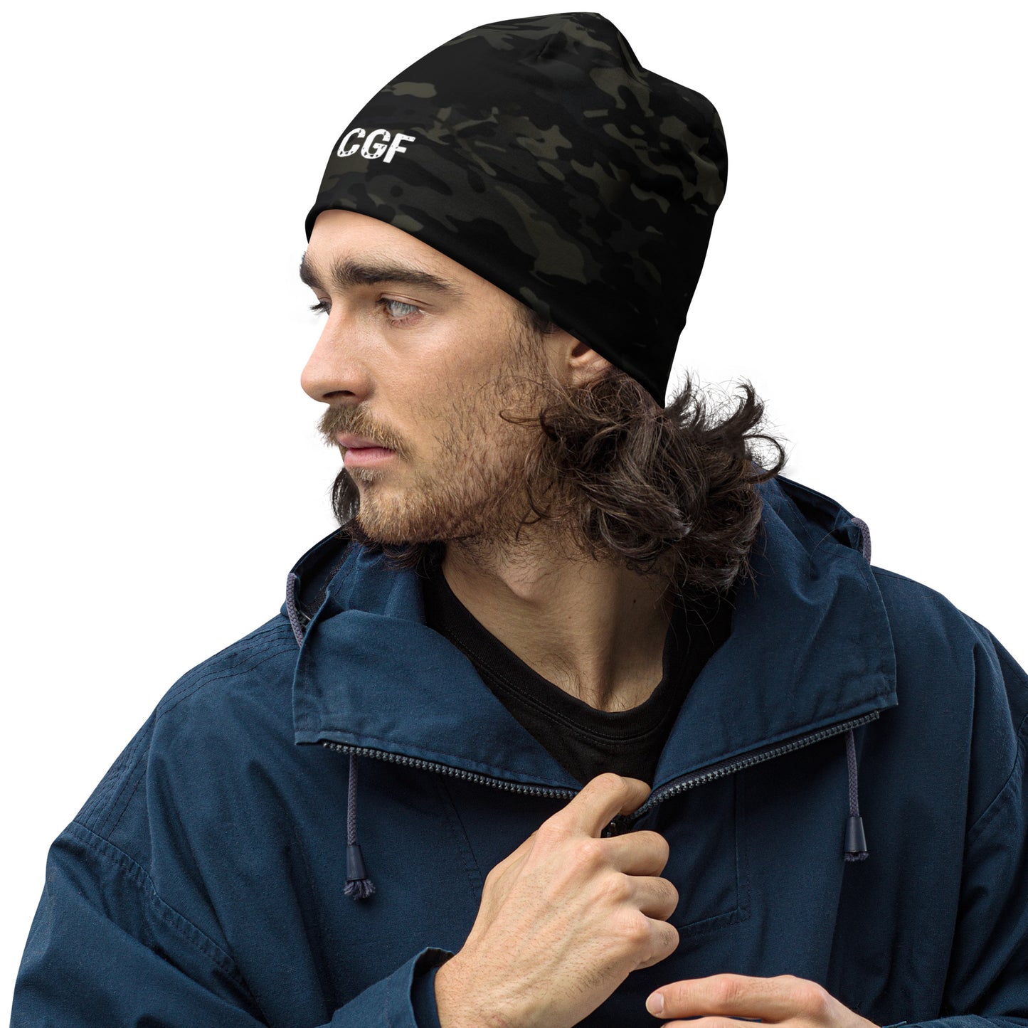 CGF Black Multicam - All-Over Print Beanie