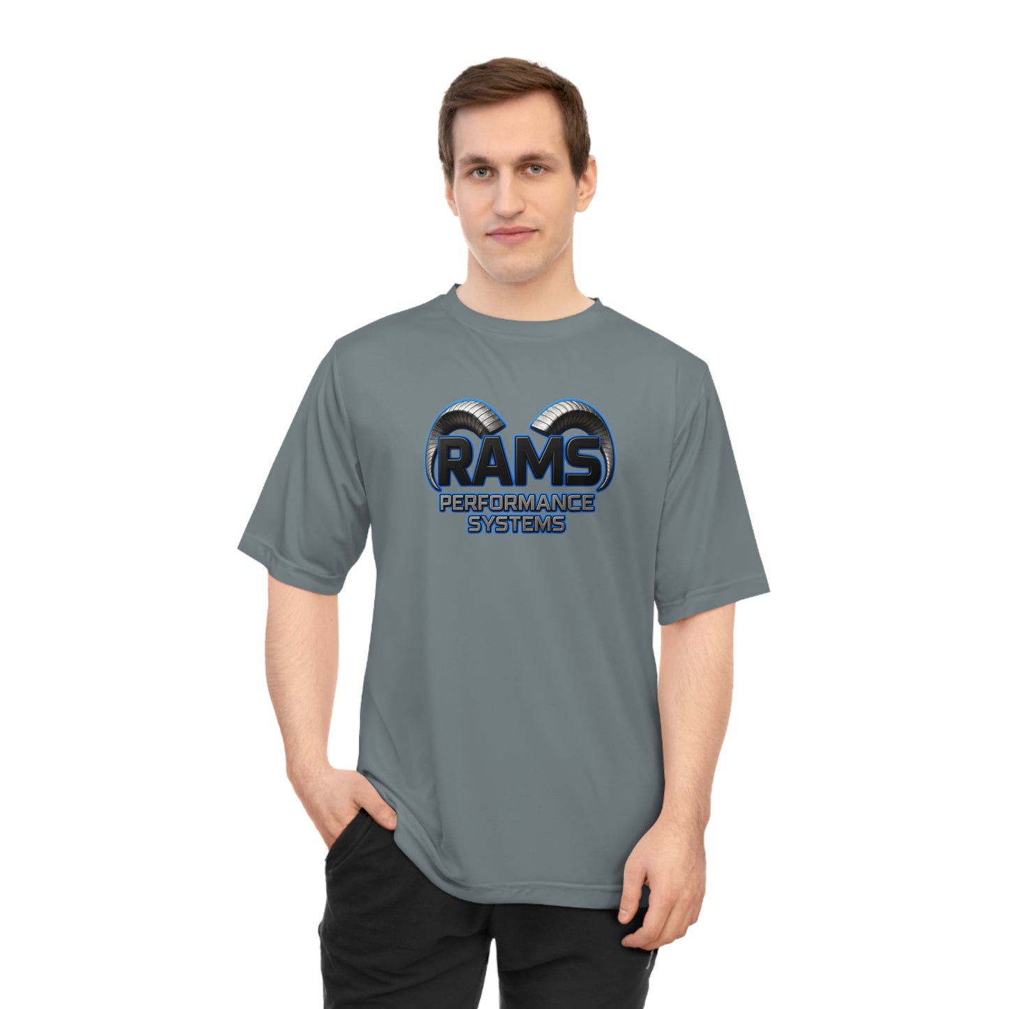 RAMS - Unisex Performance Sports T-shirt | Activewear, Gym Shirt, Fitness Apparel, Workout Gear, Sports Fan, Gift for Athletes