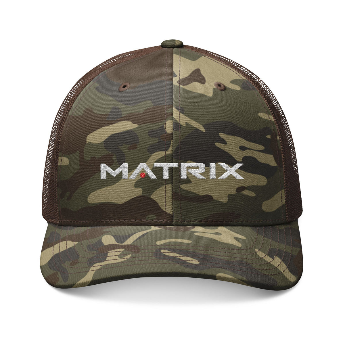 Matrix - Camouflage Trucker Hat — Embroidered “MATRIX” Camo Mesh Cap