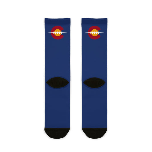 Colorado Football Game Day Socks — Sublimated Blue Athletic Socks