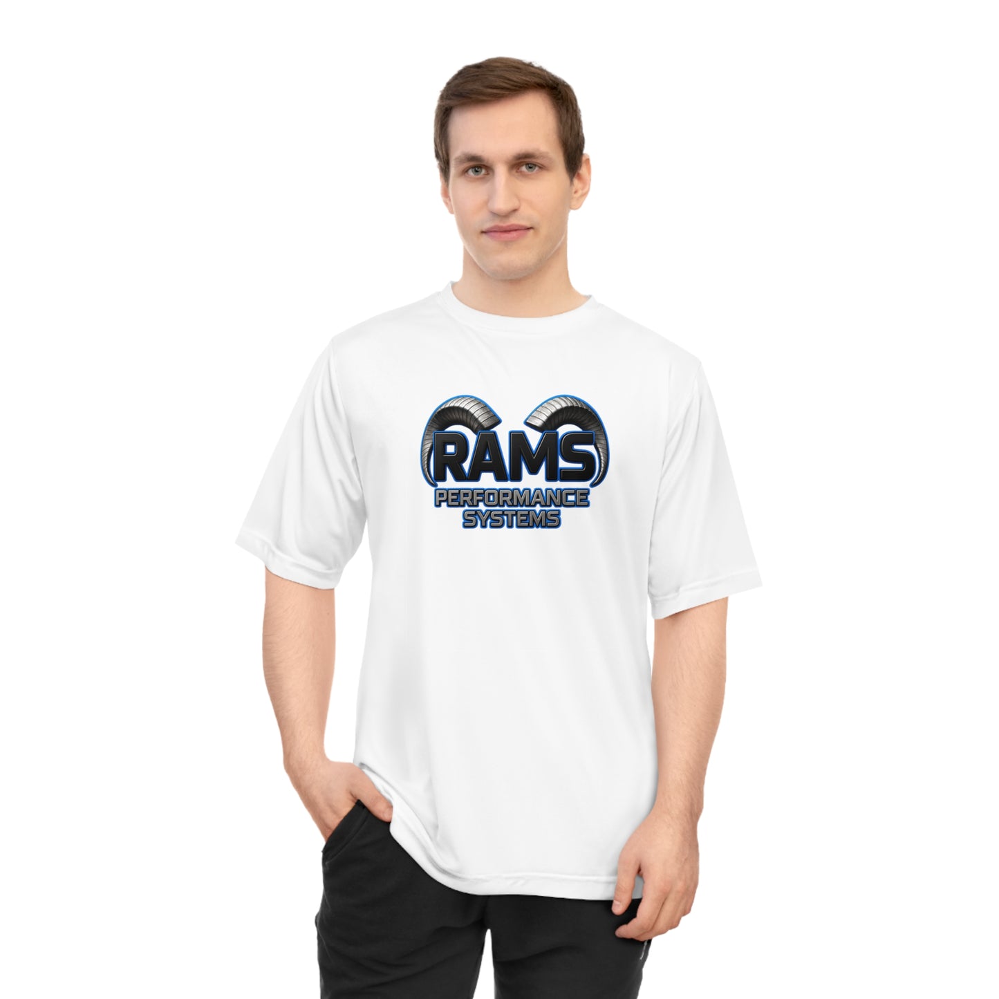 RAMS - Unisex Performance Sports T-shirt | Activewear, Gym Shirt, Fitness Apparel, Workout Gear, Sports Fan, Gift for Athletes