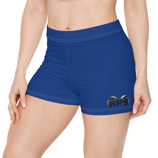 RPS - Blue Women's Athletic Shorts, Workout Shorts, Summer Activewear, Beachwear, Casual Sportswear, Fitness Gear