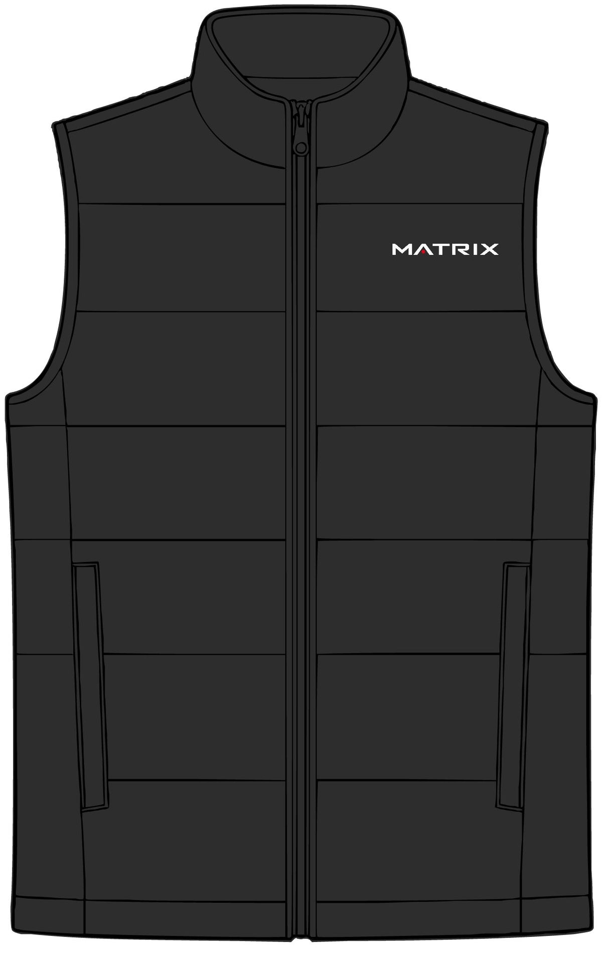 Matrix - Puffer Vest — Lightweight Quilted Vest with 'MATRIX' Chest Logo