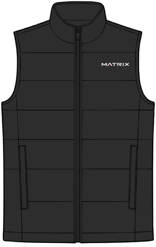 Matrix - Puffer Vest — Lightweight Quilted Vest with 'MATRIX' Chest Logo