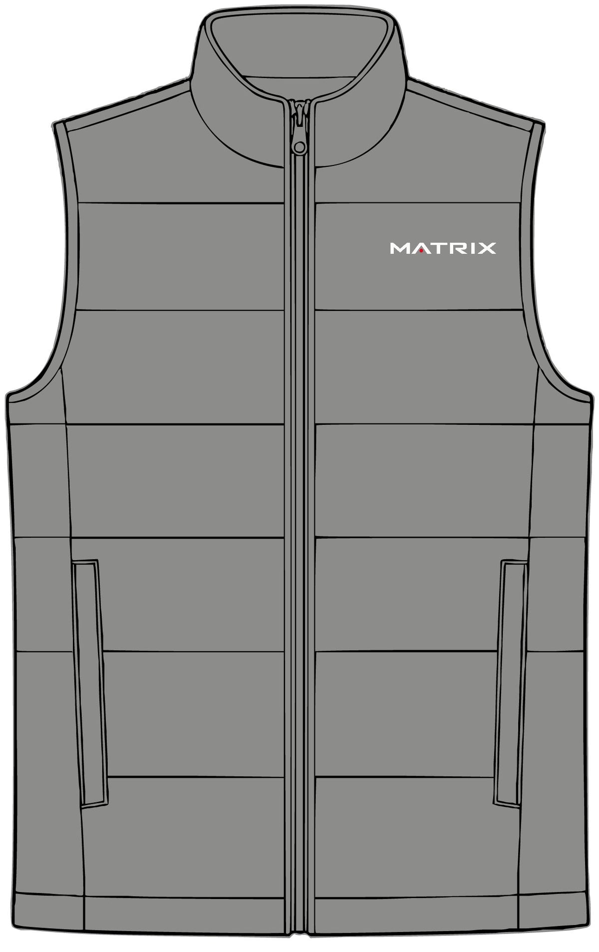 Matrix - Puffer Vest — Lightweight Quilted Vest with 'MATRIX' Chest Logo