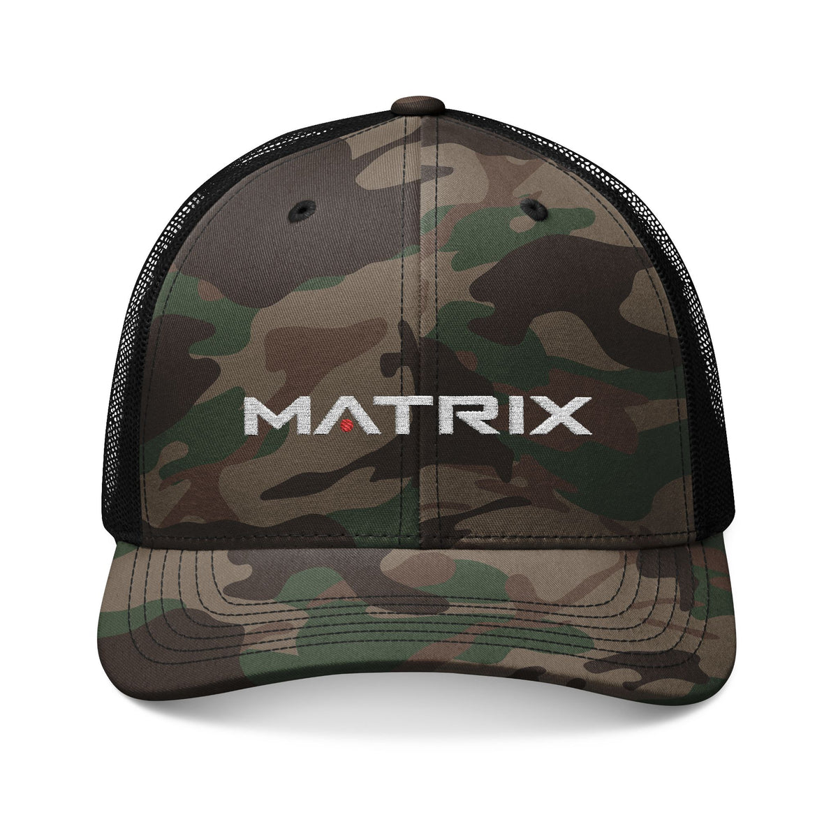 Matrix - Camouflage Trucker Hat — Embroidered “MATRIX” Camo Mesh Cap