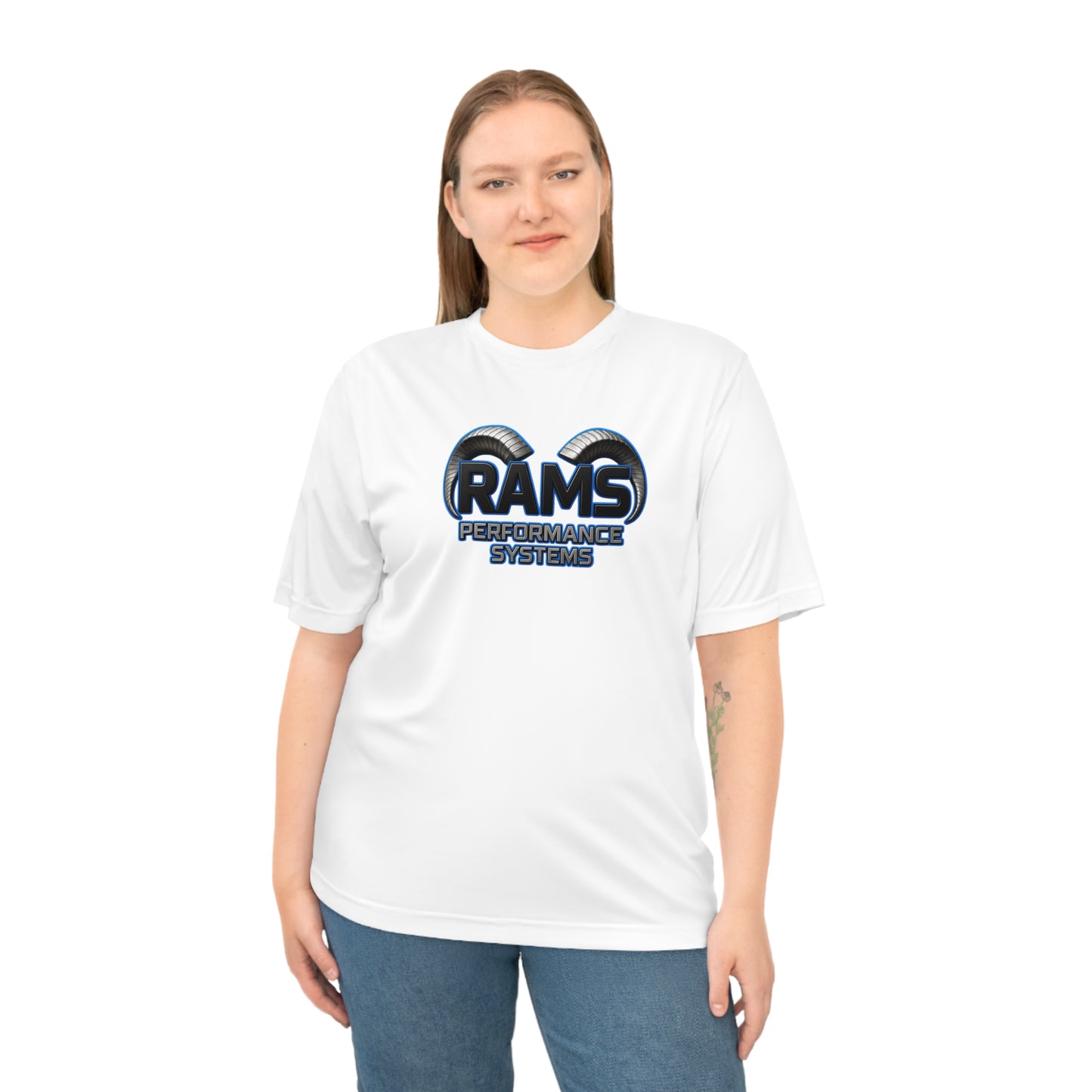 RAMS - Unisex Performance Sports T-shirt | Activewear, Gym Shirt, Fitness Apparel, Workout Gear, Sports Fan, Gift for Athletes