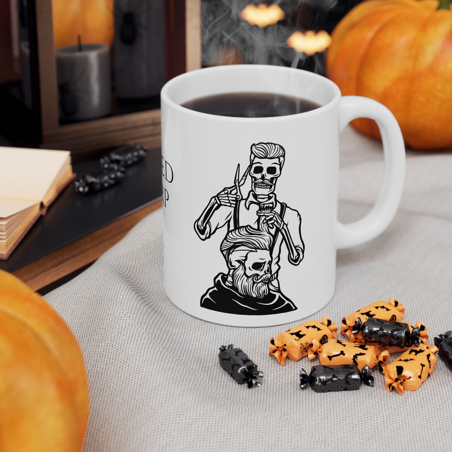 Coffee cup, Halloween Coffee cup, Skeleton mug, Halloween skeleton mug, wicked coffee, wicked tea cup, Halloween hot chocolate cup