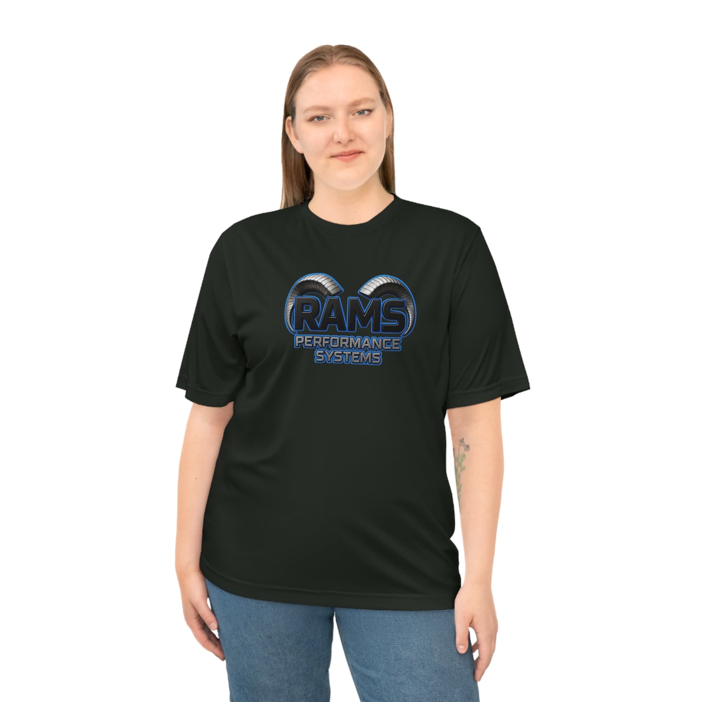 RAMS - Unisex Performance Sports T-shirt | Activewear, Gym Shirt, Fitness Apparel, Workout Gear, Sports Fan, Gift for Athletes