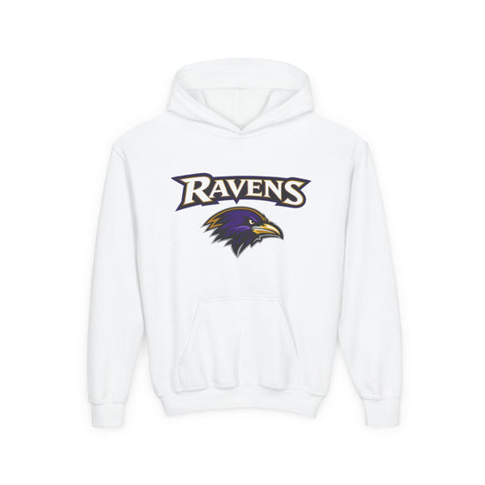 Youth Ravens Hoodie - Kids Football Team  Pullover