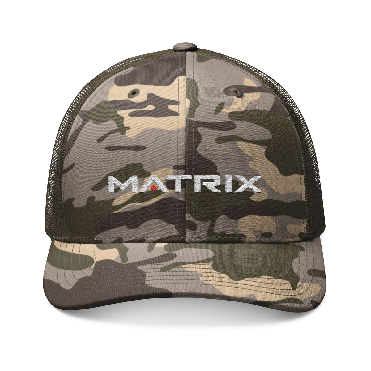 Matrix - Camouflage Trucker Hat — Embroidered “MATRIX” Camo Mesh Cap