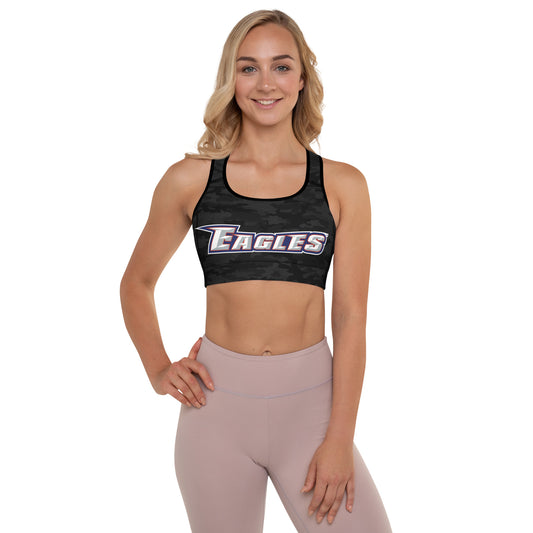 NTCC | Black Camo Eagles - Padded Sports Bra