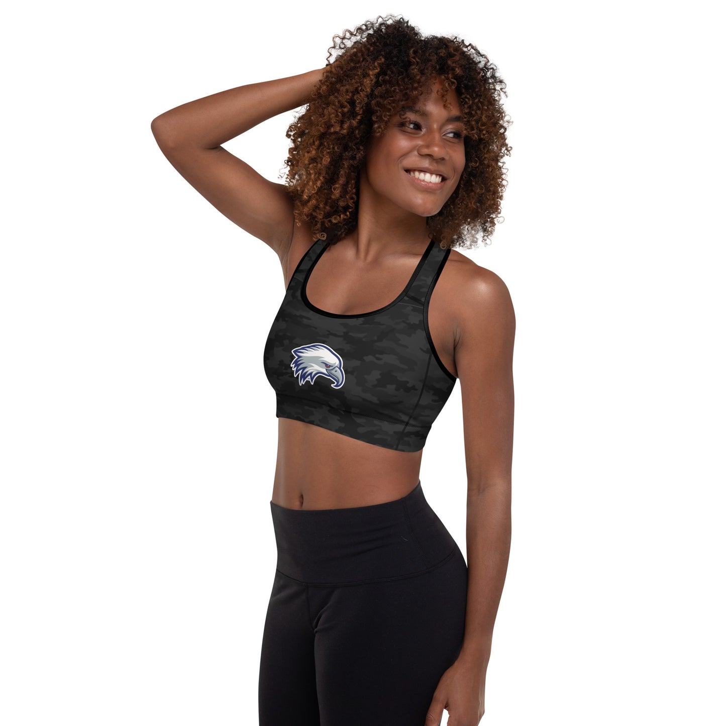 NTCC | Black Camo Eagle - Padded Sports Bra