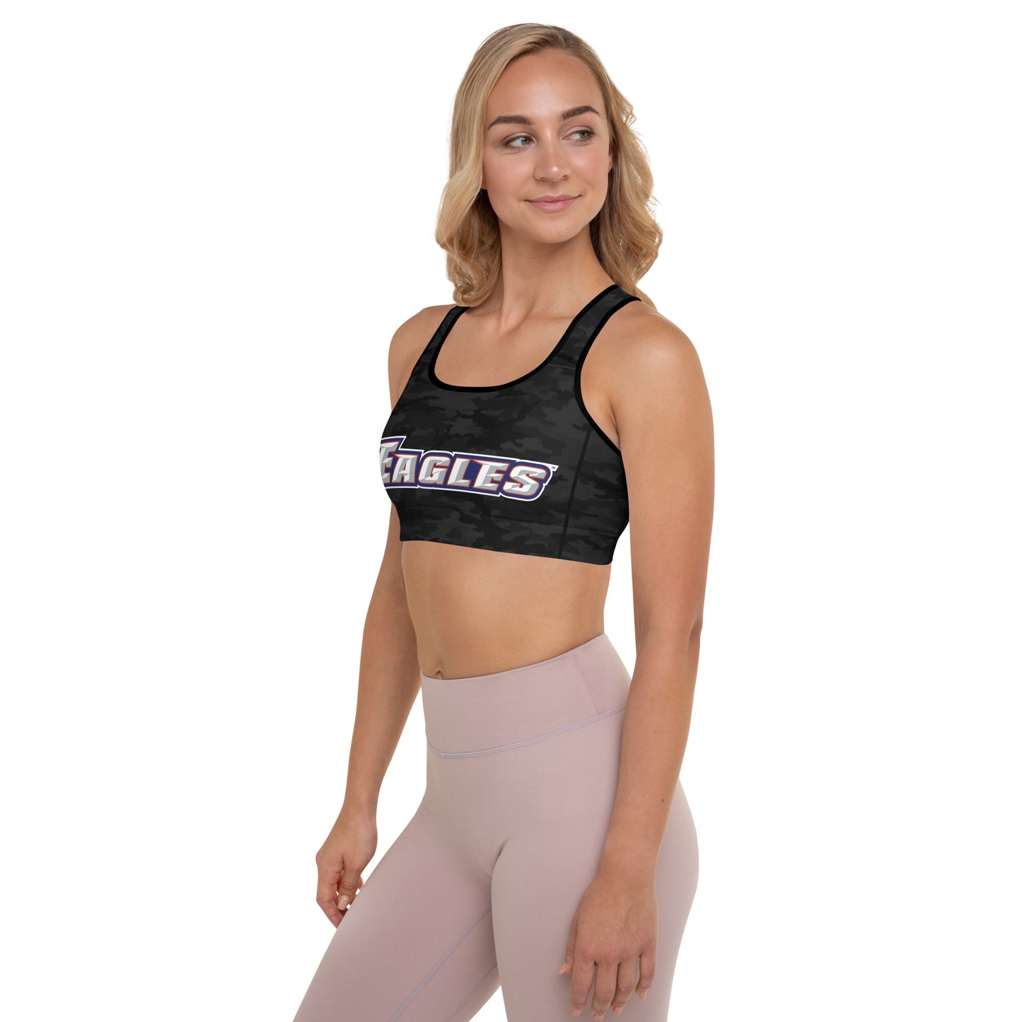 NTCC | Black Camo Eagles - Padded Sports Bra