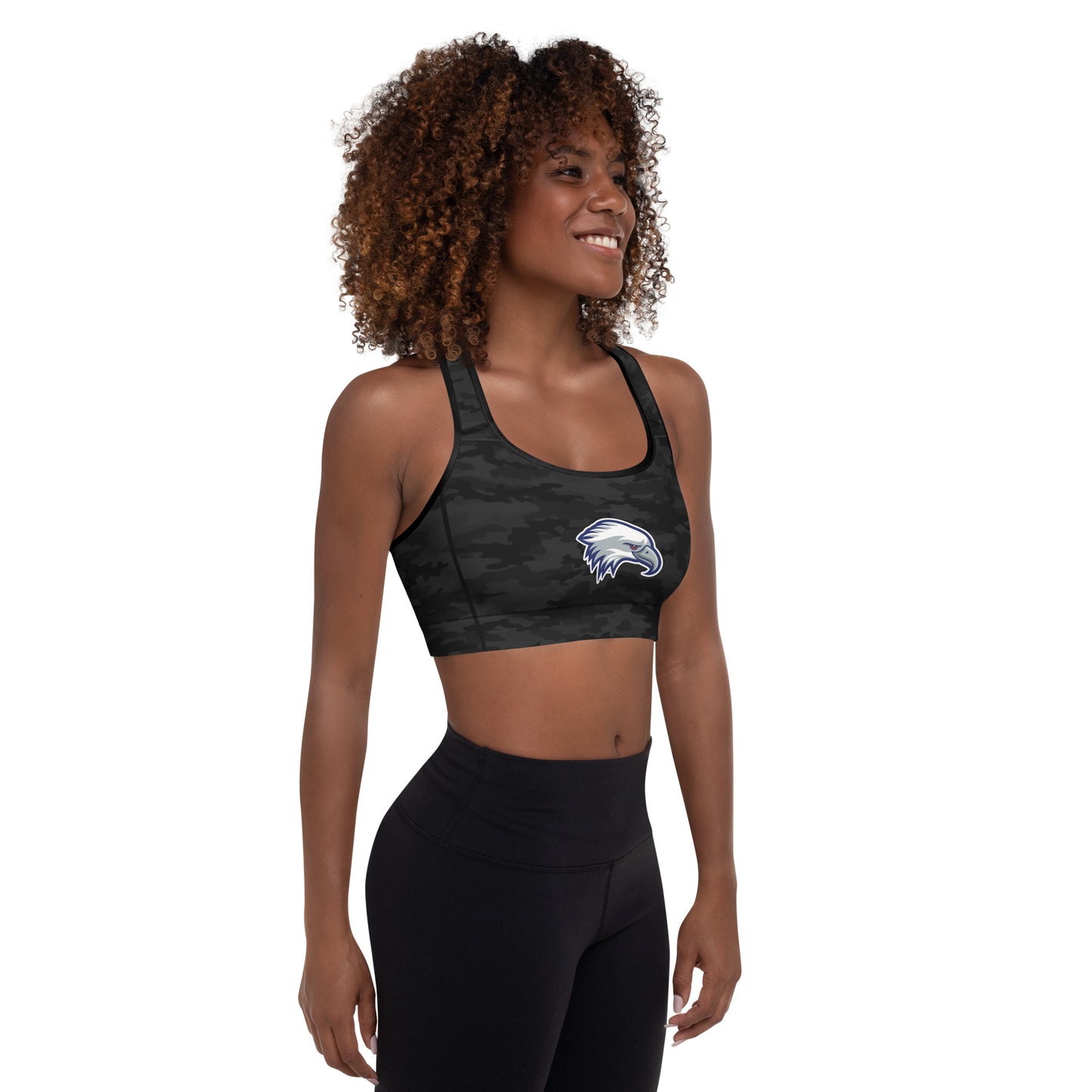 NTCC | Black Camo Eagle - Padded Sports Bra