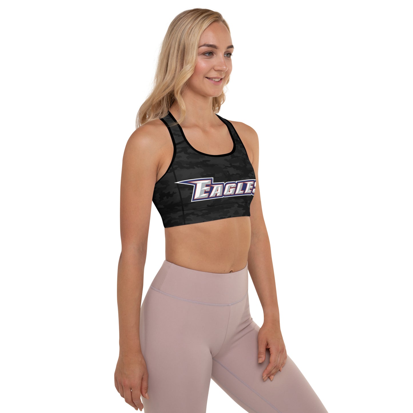 NTCC | Black Camo Eagles - Padded Sports Bra