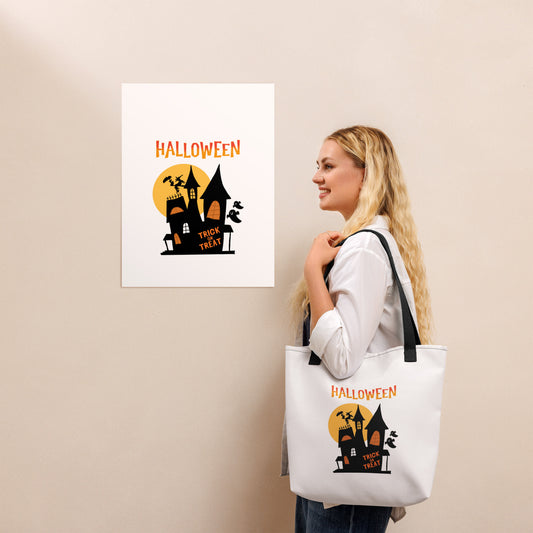 Halloween-Tote bag | Halloween Trick or Treat Bag | Tote Bag Gift Halloween | Trick or Treat Bag