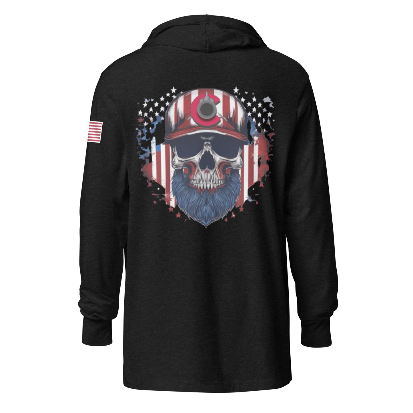 CGF Patriotic Skull - Hooded long-sleeve tee