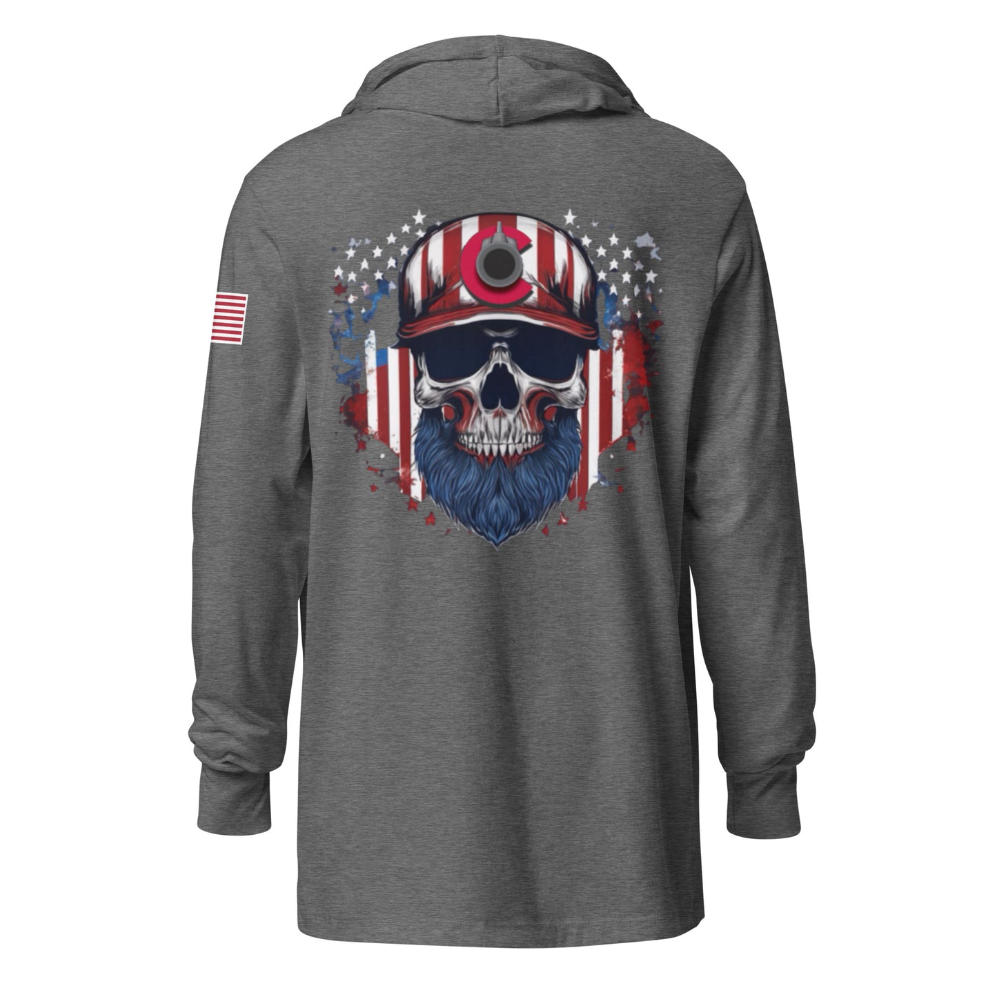 CGF Patriotic Skull - Hooded long-sleeve tee