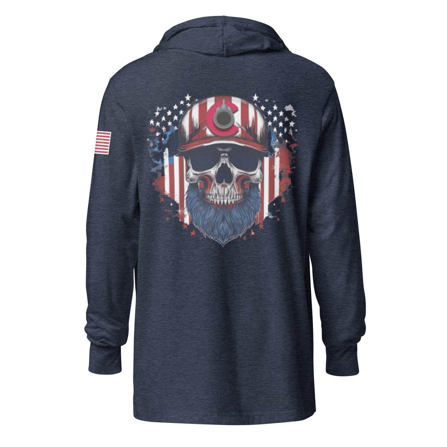 CGF Patriotic Skull - Hooded long-sleeve tee