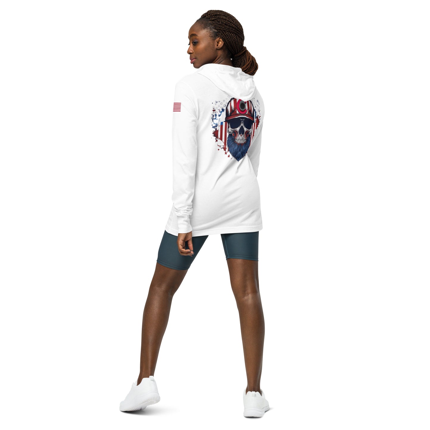 CGF Patriotic Skull - Hooded long-sleeve tee